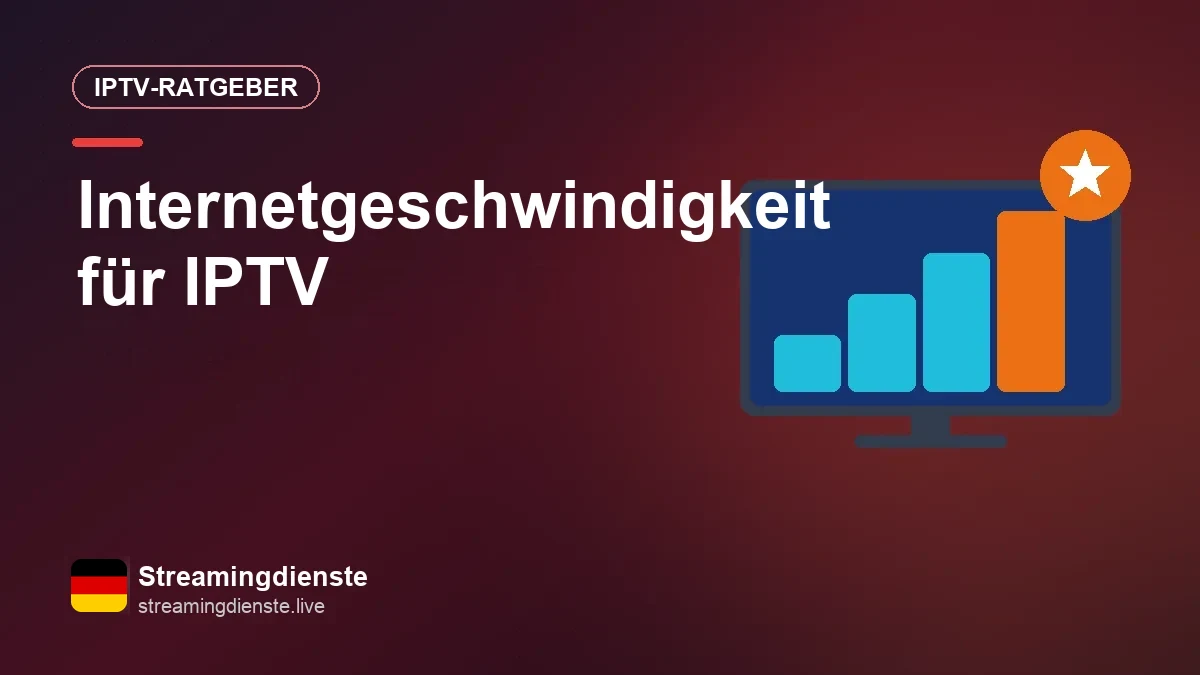 Laptop mit laufendem Geschwindigkeitstest vor einem Fernseher